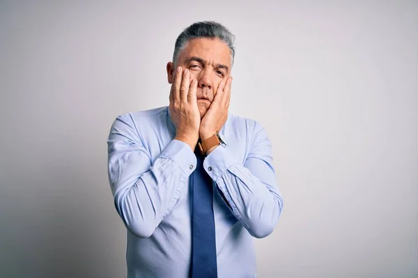 Medioevo Bell Uomo Affari Dai Capelli Grigi Che Indossa Camicia — Foto Stock