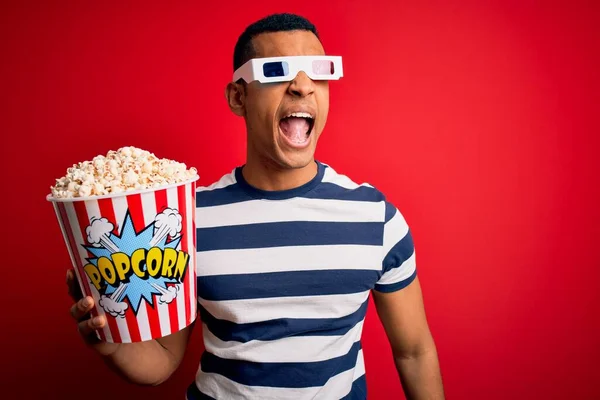 Junge Gut Aussehende Afrikanisch Amerikanische Mann Der Film Mit Brille — Stockfoto