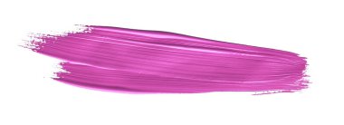 İzole edilmiş arkaplanda kırmızı renkli fırça darbesi, tuval suluboya dokusu, pembe ruj lekesi