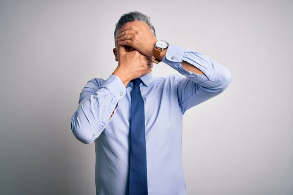 Medioevo Bell Uomo Affari Dai Capelli Grigi Che Indossa Camicia — Foto Stock