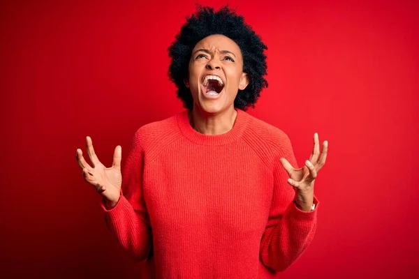 Jovem Mulher Afro Afro Afro Afro Bonita Afro Com Cabelo — Fotografia de Stock