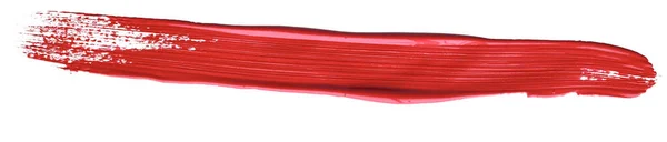 Pincel Vermelho Colorido Pincelar Sobre Fundo Isolado Textura Aquarela Lona — Fotografia de Stock
