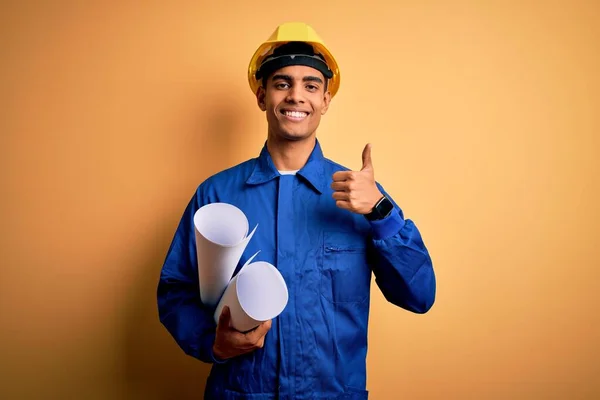 Jonge Knappe Afro Amerikaanse Optische Man Met Optometrie Bril Blauwe — Stockfoto