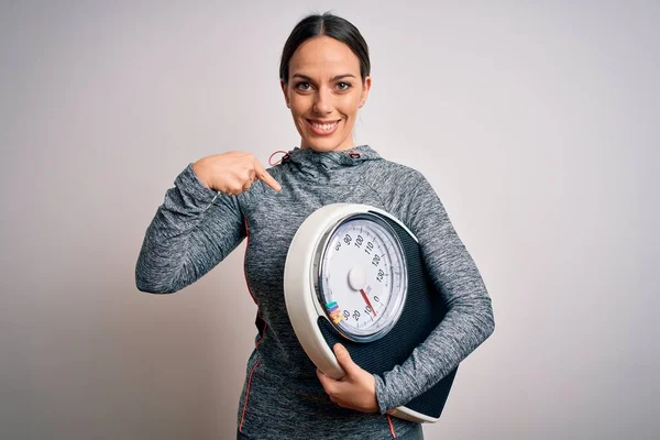 Mujer Fitness Joven Que Usa Ropa Entrenamiento Deportivo Que Sostiene — Foto de Stock