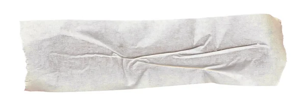 Biała Taśma Klejąca Izolowanym Tle Puste Opakowanie Zapinane Pogniecione Naklejki — Zdjęcie stockowe