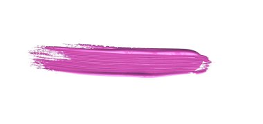 İzole edilmiş arkaplanda kırmızı renkli fırça darbesi, tuval suluboya dokusu, pembe ruj lekesi