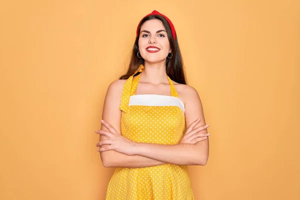 Joven Hermosa Pin Mujer Con Vestido Vintage Moda Los Años — Foto de Stock