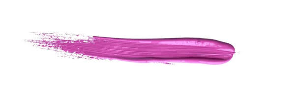 Rot Gefärbter Pinselstrich Über Isoliertem Hintergrund Leinwand Aquarellstruktur Rosafarbener Lippenstift — Stockfoto