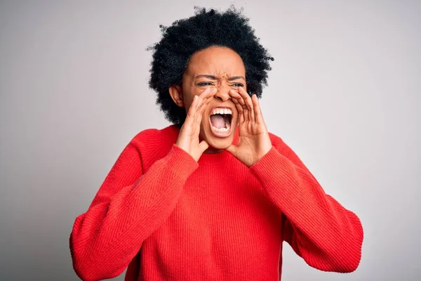 Jovem Bela Afro Americano Africano Mulher Com Cabelo Encaracolado Vestindo — Fotografia de Stock