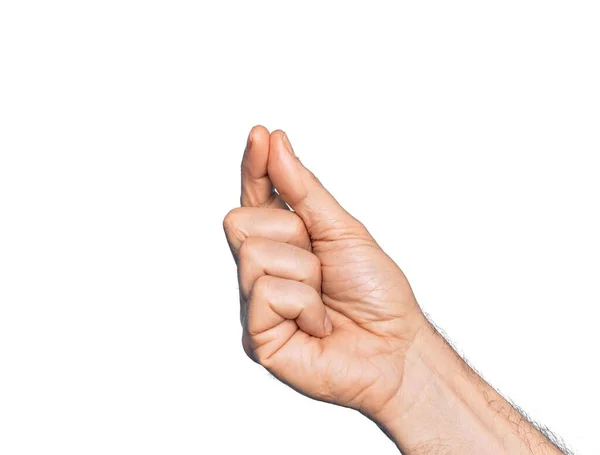 배경을 남성의 손가락 비즈니스 광고와 공간을 — 스톡 사진