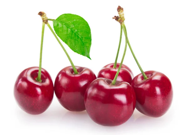 Fresh cherry isolated on white background — Stock Photo, Image