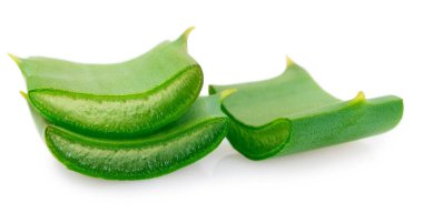 Yeni Aloe Vera beyaz arka planda izole edildi