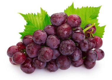 beyaz zemin üzerine taze üzüm