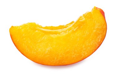 Beyaz arka planda taze şeftali