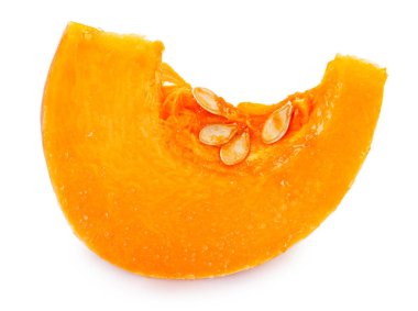 Beyaz arkaplanda taze balkabağı