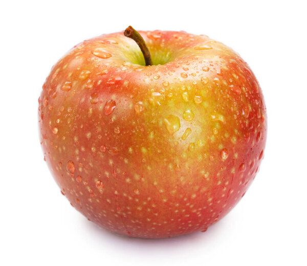 Fresh red apple isolated on white background