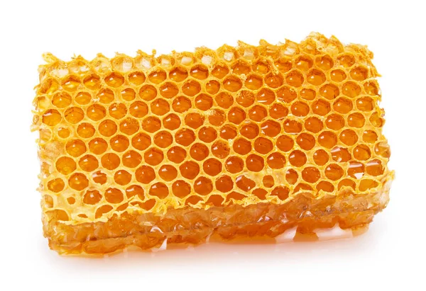 Honeycomb with honey on white background Royalty Free Stock Photos