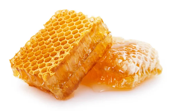 Honeycomb Honey Isolated White Background Closeup Royalty Free Stock Photos