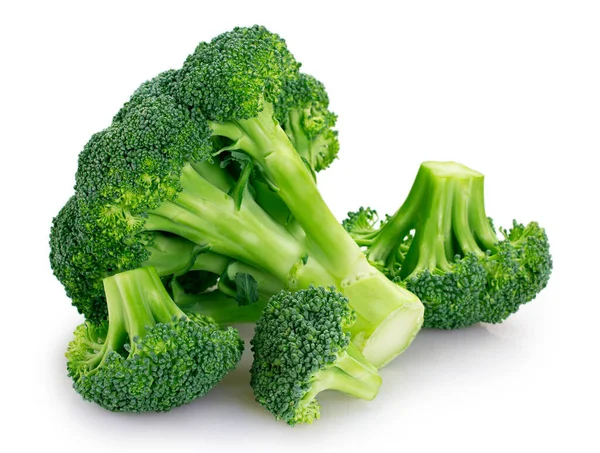 Fresh Broccoli Isolated White Background Closeup — Stock Photo, Image