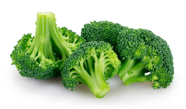 Fresh Broccoli Isolated White Background Closeup — Stock Photo, Image