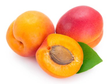 beyaz arka plan closeup izole taze kayısı