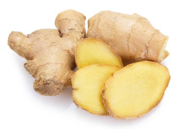 Beyaz arkaplanda izole edilmiş taze kızıl yakın plan