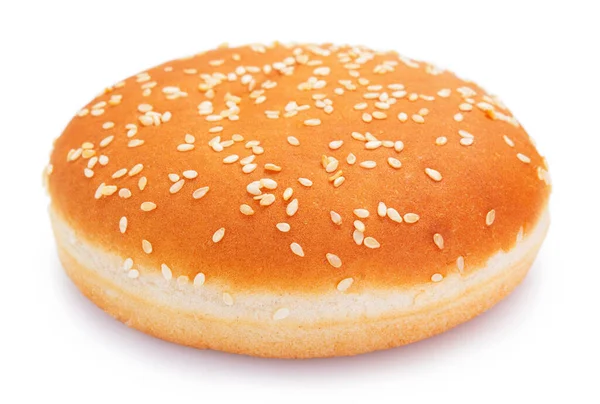 Hamburger Bun Izolowane Białym Tle Zbliżenie — Zdjęcie stockowe