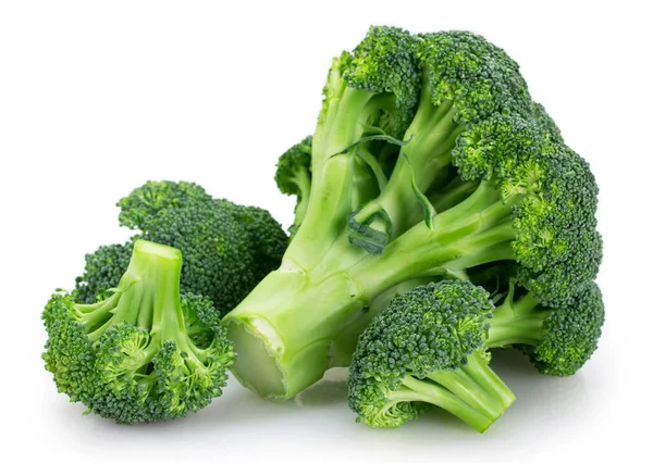 Verse Broccoli Geïsoleerd Een Witte Achtergrond Closeup — Stockfoto
