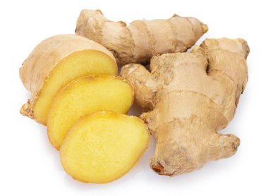 Beyaz arkaplanda izole edilmiş taze kızıl yakın plan