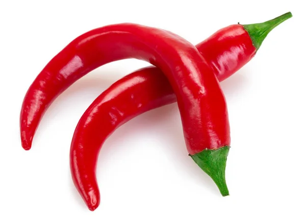 Chili Peper Geïsoleerd Witte Achtergrond Closeup — Stockfoto