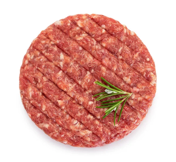 Burger Cutlet Isolerad Vit Bakgrund Närbild — Stockfoto