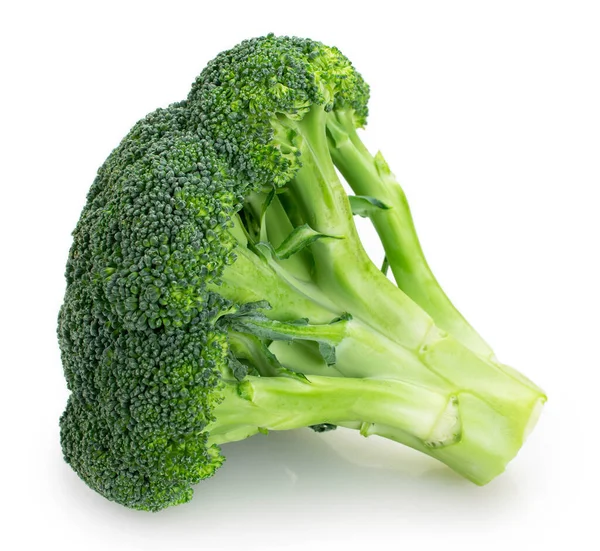 Broccoli Freschi Isolati Fondo Bianco Primo Piano — Foto Stock