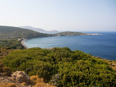 Plaka Beach, Tilos Adası Üstten Görünüm