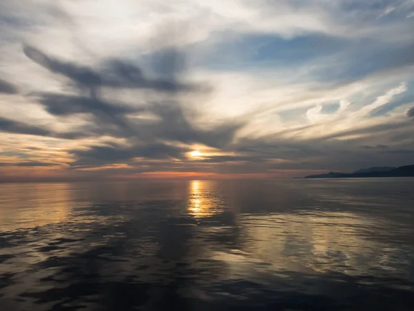 Захід сонця на Адріатичне море — стокове фото