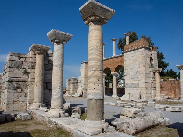 Selcuk Izmir Turkiet, St. John Church arkeologiska platsen. — Stockfoto