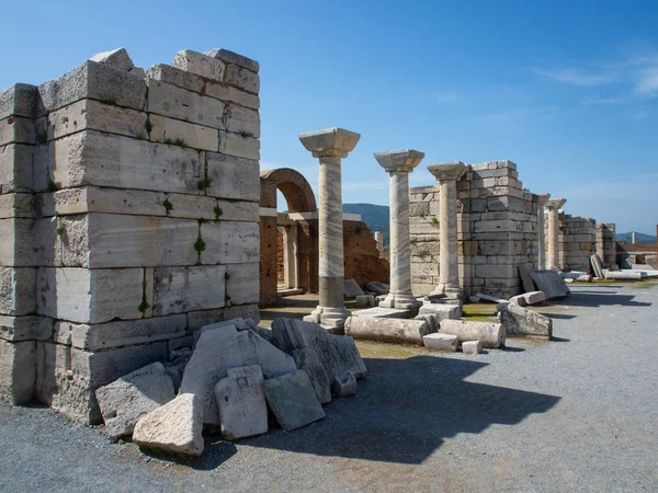 Selcuk Izmir Turkiet, St. John Church arkeologiska platsen. — Stockfoto