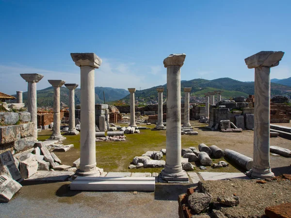 Selcuk Izmir Turkiet, St. John Church arkeologiska platsen. — Stockfoto