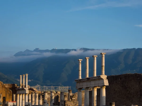 Pompeje bez turistů nedaleko Neapole, Itálie — Stock fotografie