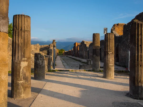 Pompei ruins without tourists near Naples, Italy — Stock Photo, Image