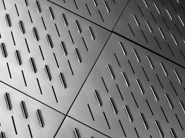 Stainless Corrugated Surface Background Texture Monochrome Photo — Stock Photo, Image