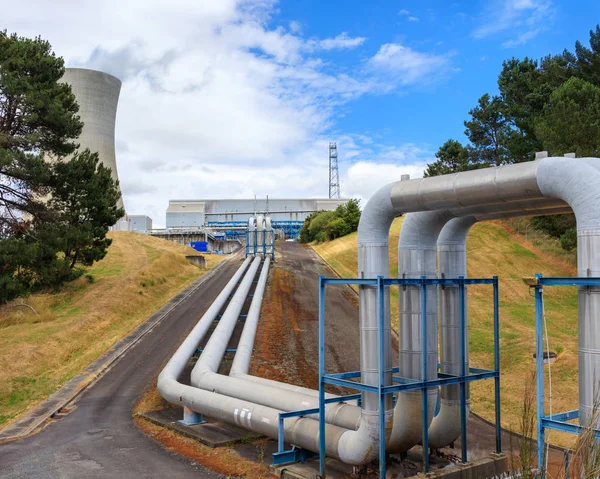 Ohaaki geotermiska kraftverk, Waikato, Nya Zeeland — Stockfoto