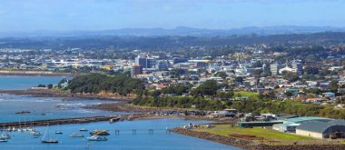 New Plymouth aerial view clipart