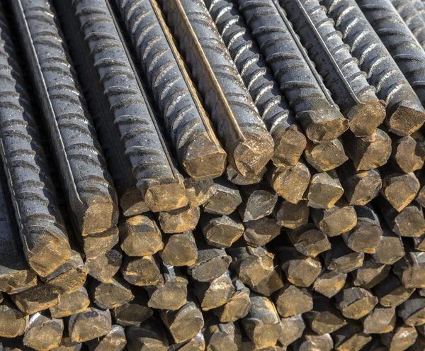 Bakgrundsstrukturen för stålstänger — Stockfoto
