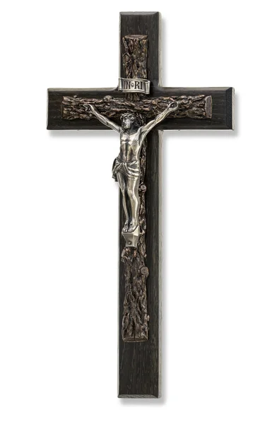 Kříž s postavou Ježíše Krista — Stock fotografie