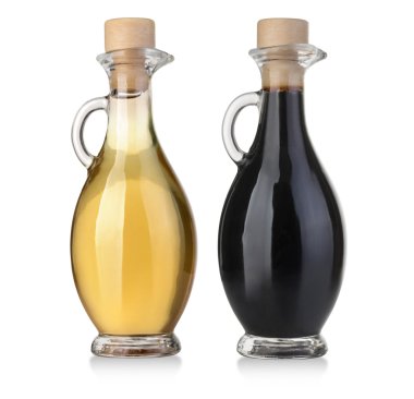 Olive oil and vinegar bottles clipart