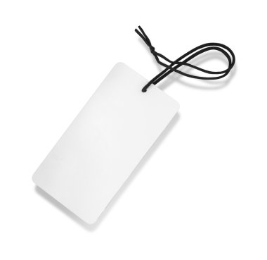 Beyaz arka plan üzerinde izole etiket (tag)