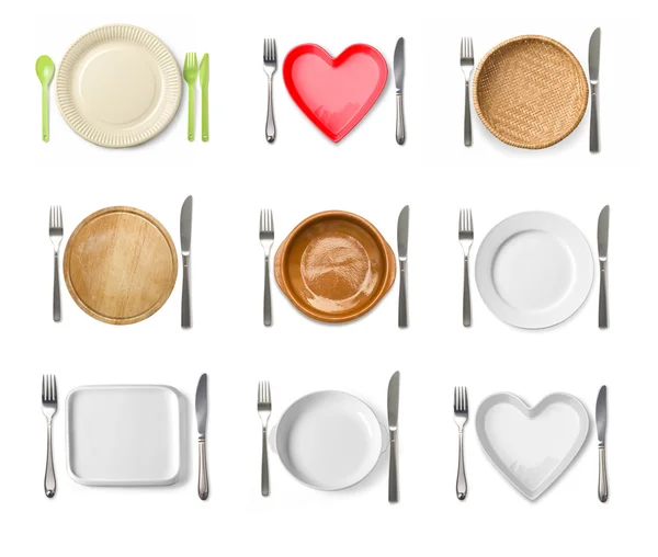 Different tableware isolated — Stock Photo, Image