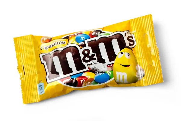 Pacote de chocolate ao leite de amendoim M & M — Fotografia de Stock