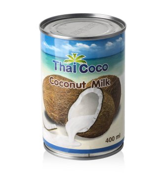 Tay Coco Hindistan cevizi sütü beyaz izole 