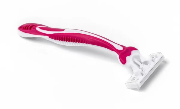 Pink razor isolated — Stock Photo, Image